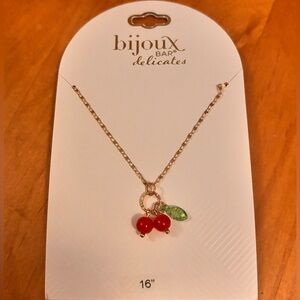 Bijoux Cherry Pendant Necklace